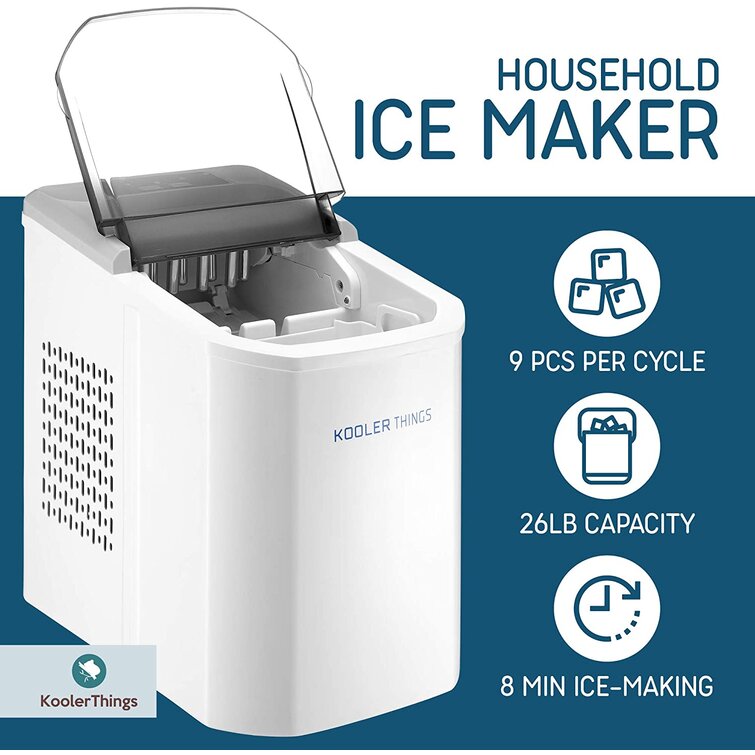 Koolerthings 26 Lb. lb. Daily Production Clear Ice Portable Ice Maker